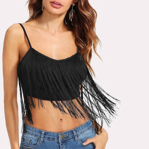 Fringed Cami Crop Top